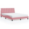 Cadre de lit sans matelas rose 120x200 cm velours 
