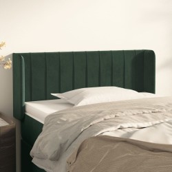 Tête de lit avec oreilles Vert foncé 93x16x78/88 cm Velours 