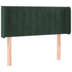 Tête de lit avec oreilles Vert foncé 93x16x78/88 cm Velours 