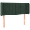 Tête de lit avec oreilles Vert foncé 93x16x78/88 cm Velours 
