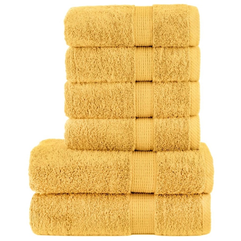 Ensemble de serviettes de qualité supérieure SOLUND 6 pcs doré 