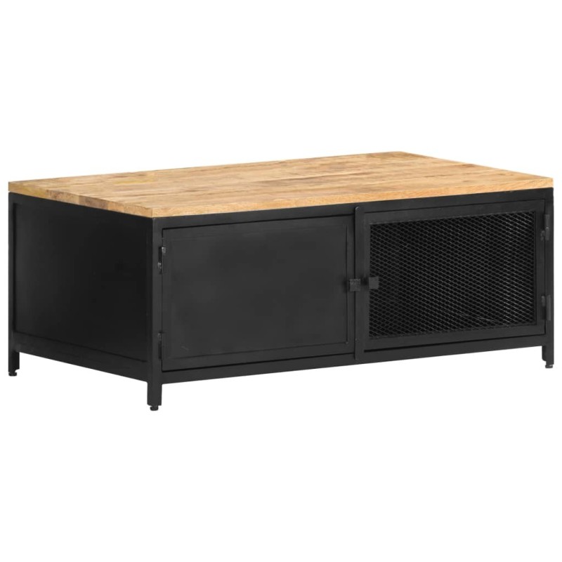Table basse 90x50x37 cm Bois massif de manguier brut Table basse 90x50x37 cm Bois massif de manguier brut