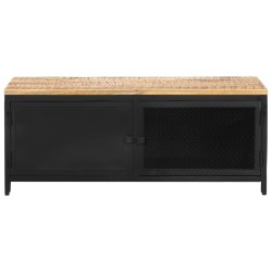 Table basse 90x50x37 cm Bois massif de manguier brut 