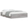 Cadre de lit avec tiroirs sans matelas sonoma gris 120x200 cm 