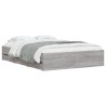 Cadre de lit avec tiroirs sans matelas sonoma gris 120x200 cm 