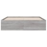 Cadre de lit avec tiroirs sans matelas sonoma gris 120x200 cm 