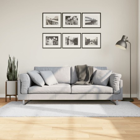 Tapis OVIEDO à poils courts gris 100x200 cm 