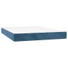 Matelas de lit à ressorts ensachés 140x220x20 cm velours 