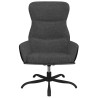 Chaise de relaxation avec repose-pieds Gris foncé Tissu 