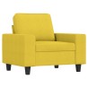 Fauteuil avec repose-pied Jaune clair 60 cm Tissu 