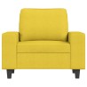 Fauteuil avec repose-pied Jaune clair 60 cm Tissu 