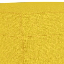 Fauteuil avec repose-pied Jaune clair 60 cm Tissu 
