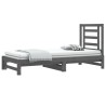 Lit coulissant sans matelas gris 2x(90x200) cm 