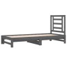 Lit coulissant sans matelas gris 2x(90x200) cm 