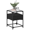 Table de chevet noir 40x40x55 cm bois d'ingénierie 