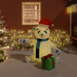 Ours en peluche gonflable de Noël à LED 180 cm 