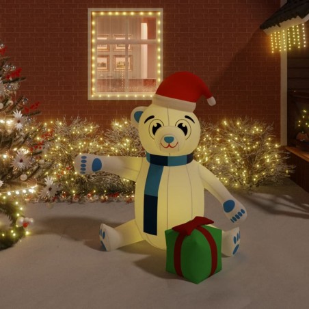 Ours en peluche gonflable de Noël à LED 180 cm 