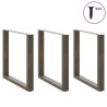 Pieds de table à manger en U 3 pièces Acier naturel 80 x (72-73) cm Acier 