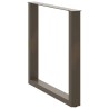 Pieds de table à manger en U 3 pièces Acier naturel 80 x (72-73) cm Acier 