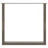 Pieds de table à manger en U 3 pièces Acier naturel 80 x (72-73) cm Acier 