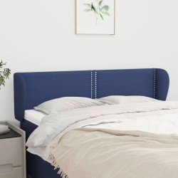 Tête de lit avec oreilles Bleu 147x23x78/88 cm Tissu 
