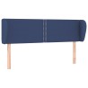 Tête de lit avec oreilles Bleu 147x23x78/88 cm Tissu 