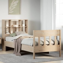 Cadre de lit sans matelas 100x200 cm bois massif de pin 