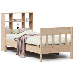 Cadre de lit sans matelas 100x200 cm bois massif de pin 