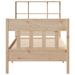 Cadre de lit sans matelas 100x200 cm bois massif de pin 