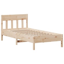 Cadre de lit sans matelas 100x200 cm bois massif de pin 