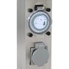 Pilier de prise de jardin avec minuterie Acier inoxydable  