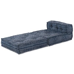 Pouf modulableIndigo 70x70x54 en tissu 