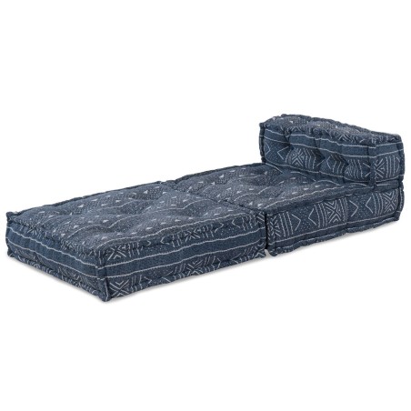 Pouf modulableIndigo 70x70x54 en tissu 