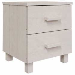 Table de chevet HAMAR Blanc 40x35x44,5 cm Bois de pin massif 