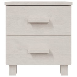 Table de chevet HAMAR Blanc 40x35x44,5 cm Bois de pin massif 