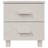 Table de chevet HAMAR Blanc 40x35x44,5 cm Bois de pin massif 