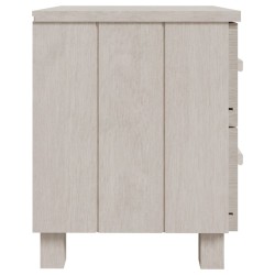 Table de chevet HAMAR Blanc 40x35x44,5 cm Bois de pin massif 