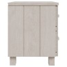 Table de chevet HAMAR Blanc 40x35x44,5 cm Bois de pin massif 