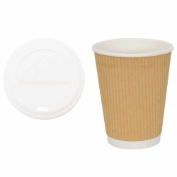 Tasses à café en papier avec couvercles 1000 pcs 12oz 300ml 