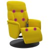 Fauteuil inclinable de massage avec repose-pied jaune velours 