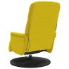 Fauteuil inclinable de massage avec repose-pied jaune velours 