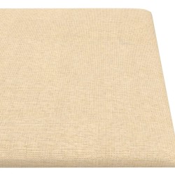 Panneaux muraux 12 pcs Crème 90x15 cm Tissu 1,62 m² 