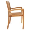 Banc de jardin empilable et coussin 128,5cm Bois de teck massif 