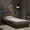 Cadre de lit avec LED sans matelas cappuccino 90x200 cm 