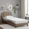 Cadre de lit avec LED sans matelas cappuccino 90x200 cm 