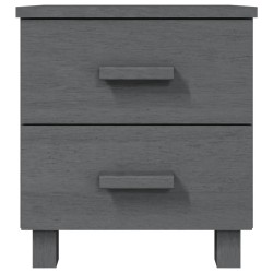Table de chevet HAMAR Gris foncé 40x35x44,5 cm Bois pin massif 