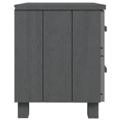 Table de chevet HAMAR Gris foncé 40x35x44,5 cm Bois pin massif 