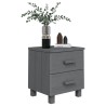 Table de chevet HAMAR Gris foncé 40x35x44,5 cm Bois pin massif 