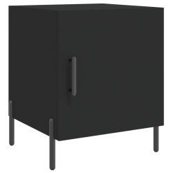 Table de chevet noir 40x40x50 cm bois d’ingénierie 
