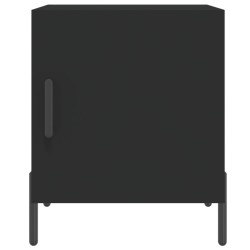 Table de chevet noir 40x40x50 cm bois d’ingénierie 